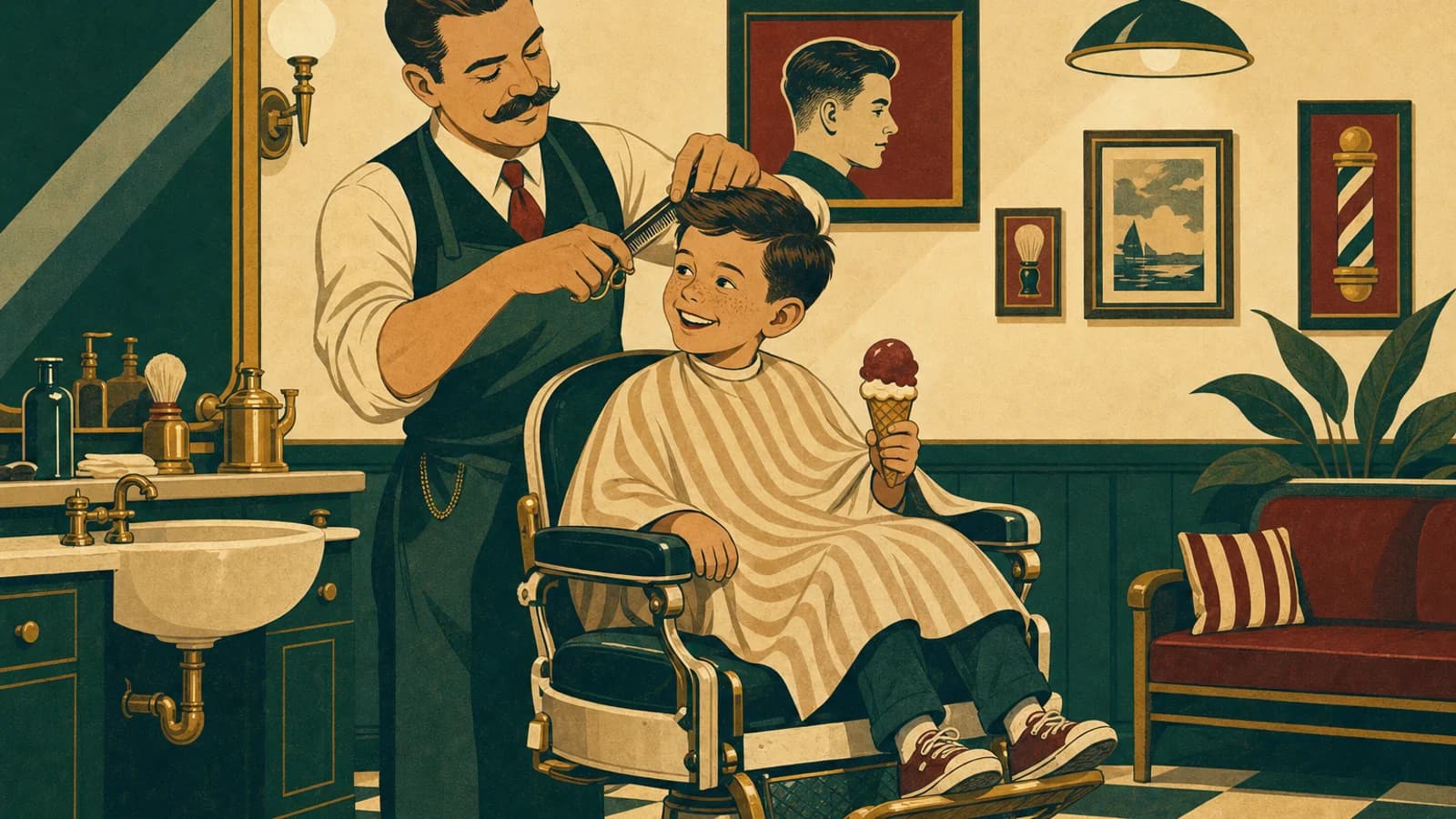 Kids haircut with free ice cream at Grove Batu in Coconut Grove